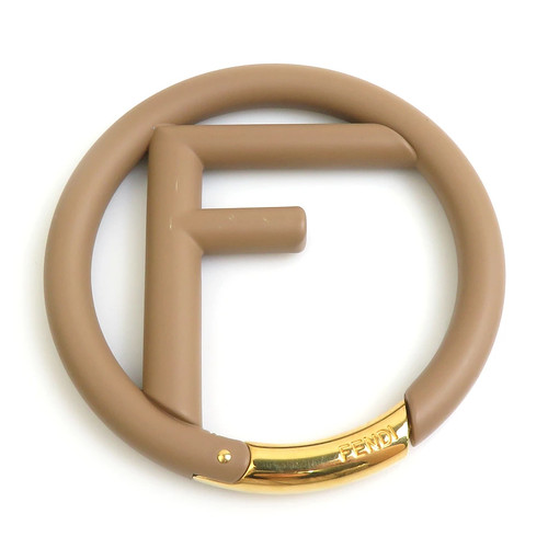 Fendi charm metal brown - f's,