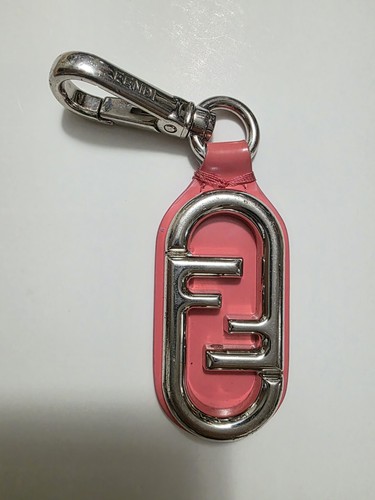 Fendi pink silver charm - pink,
